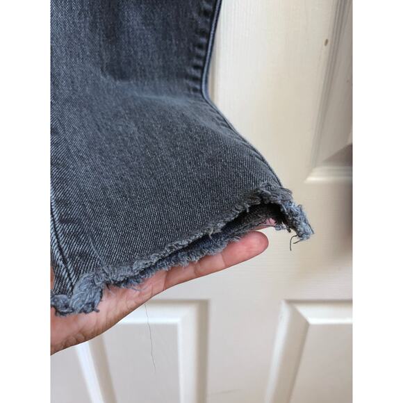 Levi’s Wedgie Icon Button Fly Black Wash Distressed Jean Size 24 Grunge Punk - Picture 6 of 12